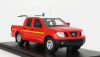 Alarme Nissan Navara Double Cabine Pick-up Closed Vltt Sdis 42 Sapeurs Pompiers 2011 1:43 Červená biela