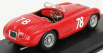 Art-model Ferrari 166mm Barchetta Ch.0034 N 78 2nd Coppa D'oro Di Sicilia 1951 P.marzotto 1:43 Červená