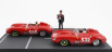 Art-model Ferrari Diorama Set 2x 315s Spider Sn0684 N 535 Winner Mille Miglia 1957 P.taruffi + N 532 2nd Mille Miglia 1957 W.von Trips 1:43 Red