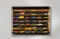 Atlantic Vetrina display box Espositore - Pre 42 Cars 1/64 Lungh.lenght Cm 50.0 X Largh.width Cm 8.0 X Alt.height Cm 37.5 (altezza Utile Tra I Ripiani Cm 4.5 Inner Height Among Shelves) 1:64 Plastic Display