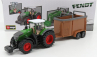 Bburago Fendt Vario 1000 Tractor With Livestock Trailer 2016 1:50 zeleno-sivá