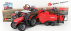 Bburago Massey Ferguson 8740S + Baler Lifter Rood