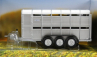 Britains Ifor Livestock Trailer - Trasporto Animali Bestiame 1:32 Silver White