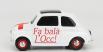 Brumm prom Fiat 500 1965 - Detti Milanesi - Fa Bala' L'occ ! - Ciula ! - Va A Ciapa' I Ratt ! 1:43 Biela červená