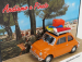 Brumm prom Fiat 500l 1968 - Tutti Al Mare - L'incantevole Pineta - Andiamo A Pineto - Exclusive Carmodel 1:43 Giallo Positano - Yellow