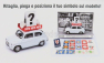 Brumm prom Fiat 600d 1963 - Propaganda Elettorale Elezioni Italia Vota - Vota - Vota 1:43 Biela