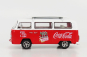 Corgi Volkswagen T1 Minibus Coca-cola so surfovacím doskou 1961 1:43 Bielo-červený