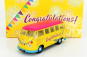 Corgi Volkswagen T1 Minibus Congratulations 1961 1:43 Yellow Fucsia