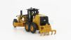 Dm-models Caterpillar Cat12m3 Ruspa Livellatrice Gommata - škrabací traktor, motorový grejder 1:87 žltá čierna