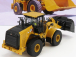 Dm-models Caterpillar Cat950m Ruspa Gommata - škrabací traktor - kolesový nakladač 1:50 žltá čierna