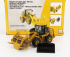 Dm-models Caterpillar Cat950m Ruspa Gommata - škrabací traktor kolesový nakladač s vidlicami na kmene 1:64 žltá čierna