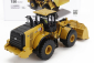 Dm-models Caterpillar Cat972xe Ruspa Gommata - škrabací traktor - kolesový nakladač 1:50 žltá čierna