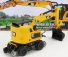 Dm-models Caterpillar Catm323f Escavatore Gommato Su Rotaie Ferroviarie - Hydraulický škrabák na traktor 1:87 Yellow Black