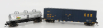 Dm-models Caterpillar Ho - Progress Rail Train Set - Sd70ace Locomotive With Trailer Train + Cat12m3 Ruspa Livellatrice Gommata - Scraper Tractor Motor Grader - Catm323f Escavatore Gommato Su Rotaie Ferroviarie - Tractor Hydraulic Excavator Scraper 1:87 Yellow Black