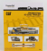 Dm-models Caterpillar Ho - Progress Rail Train Set - Sd70ace Locomotive With Trailer Train + Cat12m3 Ruspa Livellatrice Gommata - Scraper Tractor Motor Grader - Catm323f Escavatore Gommato Su Rotaie Ferroviarie - Tractor Hydraulic Excavator Scraper 1:87 Yellow Black