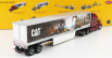 Dm-models Peterbilt 579 Truck With Cat Mural Trailer 2011 1:50 Red Met Silver