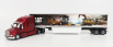 Dm-models Peterbilt 579 Truck With Cat Mural Trailer 2011 1:50 Red Met Silver