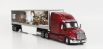 Dm-models Peterbilt 579 Truck With Cat Mural Trailer 2011 1:50 Red Met Silver