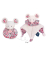 Doudou Sleepy mouse pink 3v1