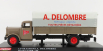 Edicola Berliet Gdr 7w Truck Telonato Livraisons A.delombre 1954 1:43 Brown Grey