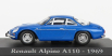 Edicola Renault Alpine A110 1969 - Strieborné kolesá - Con Vetrina - S vitrínou 1:43 Blue Met