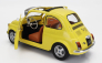 Fiat 500 F Custom 1968 v mierke 1:12 žltá