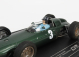 Gp-replicas BRM F1 P57 Brm Team N 3 Winner South Africa World Champion (with Pilot Figure - Dirty Version) 1962 Graham Hill - Con Vetrina - With Showcase 1:18 Green Met