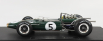 Gp-replika Brabham F1 Bt19 N 5 Winner British Gp Jack Brabham 1966 World Champion - Con Vetrina - s vitrínou 1:18 Green Gold