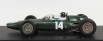 Gp-repliky BRM F1 P57 Brm Team N 14 Winner Italian Gp Monza World Champion (with Pilot Figure - Dirty Version) 1962 Graham Hill - Con Vetrina - With Showcase 1:18 Green Met