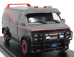 Greenlight GMC Vandura Cargo G.series Van - A-team - 1983 1:43 čierna červená