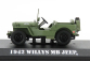 Greenlight Jeep Willys Mb Open 1942 - M-a-s-h 1:43 Vojenská zelená