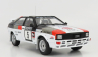 Ixo-models Audi Quattro N 5 Rally 1000 Lakes 1982 S.blomqvist - B.cederberg 1:18 Bielo-sivo-červená