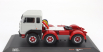 Ixo-models Fiat 690 T1 Tractor Truck 3-assi 1961 1:43 sivočervená