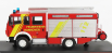 Ixo-models Mercedes benz Lf16/12 Duoble Cabine Truck Feuerwehr Hannover 1995 1:43 Červená biela strieborná