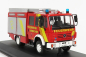 Ixo-models Mercedes benz Lf16/12 Duoble Cabine Truck Feuerwehr Hannover 1995 1:43 Červená biela strieborná