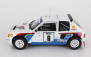 Ixo-models Peugeot 205 T16 N 6 Rally Montecarlo 1985 T.salonen - S.harjanne 1:24 Biela modrá červená