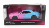 Jada Dodge Challenger Srt Hellcat Coupe Custom 2015 1:24 Pink Light Blue