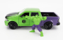 Jada Dodge Ram 1500 Pick-up s figúrkou Hulka Marvel Avengers 2014 1:24 zelená fialová