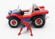 Jada Mayers Manx Buggy s figúrkou Spidermana Marvel 1964 1:24 Modrá červená