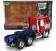 Jada Peterbilt 352 Tractor Truck 3-assi 1979 - Optimus Prime Transformers Movie 1:24 Červená Modrá