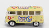 Kinsmart Volkswagen T1 Samba Minibus Flower 1962 - bez krabice 1:64 Žltá