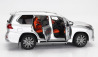 LCD model Lexus Lx570 2022 1:18 strieborný