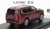 LCD model Toyota Land Cruiser Lc300-zx 2022 1:64 Červená