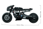 Lego Batman Lego Technic - Batman Batcycle - Motorka - The Batman Movie - 641 dielikov čierna