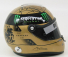 Mini prilba Schuberth F1 Mercedes Gp 20th Anniversary 1991-2011 Michael Schumacher 1:2 Gold Met Black