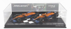 Minichamps Mclaren F1 Set 2x Coffret Mcl35l Mercedes M12 Eq Power+ Team Mclaren N 3 Winner Italy Gp 2021 Daniel Ricciardo + N 4 2nd Italy Gp 2021 Lando Norris 1:43 Orange Light Blue