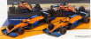 Minichamps Mclaren F1 Set 2x Mcl35l Mercedes M12 Eq Power+ Team Mclaren N 3 Sezóna 2021 Daniel Ricciardo + N 4 Sezóna 2021 Lando Norris 1:43 Oranžová svetlo modrá