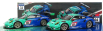 Minichamps Porsche Set 2x 911 991 Gt3 R Team Falken Motorsports N 44 24h Nurburgring 2020 P.dumbreck- M.ragginger - S.muller - K.bachler + N 33 24h Nurburgring 2020 K.bachler - S.muller - C.engelhart - D.werner 1:43 Light Green Blue