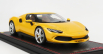 Mr-models Ferrari 296 Gtb Hybrid 830hp V6 2021 - Con Vetrina - S vitrínou 1:18 Giallo Tristrato - Yellow Met