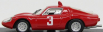 Najlepší model Abarth Ot1300 Coupe N 3 Winner Hockenheim 1967 T.hezemans 1:43 Červená